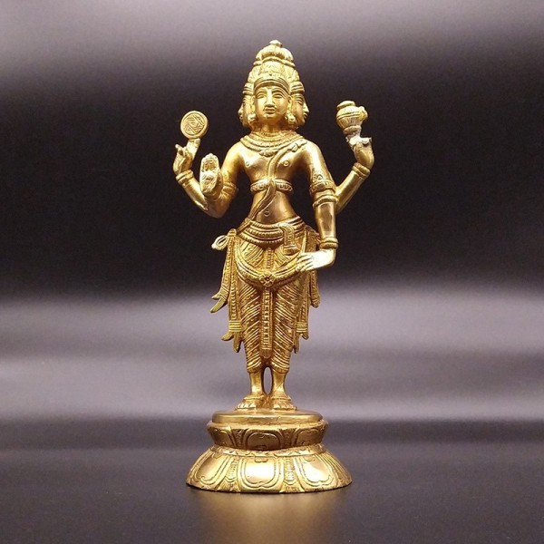 Statue de Brahma en bronze – Artisanat traditionnel indien