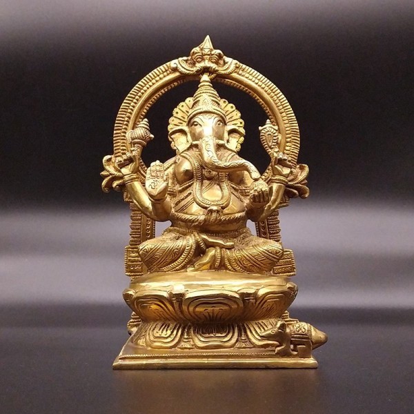 Statue de Ganesh en bronze – Artisanat traditionnel indien