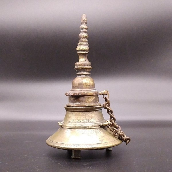 Encrier du XIXe siècle – Inde – forme de stupa bouddhique, pièce de collection