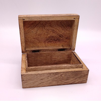 Coffret en bois de manguier gravé artisanal indien