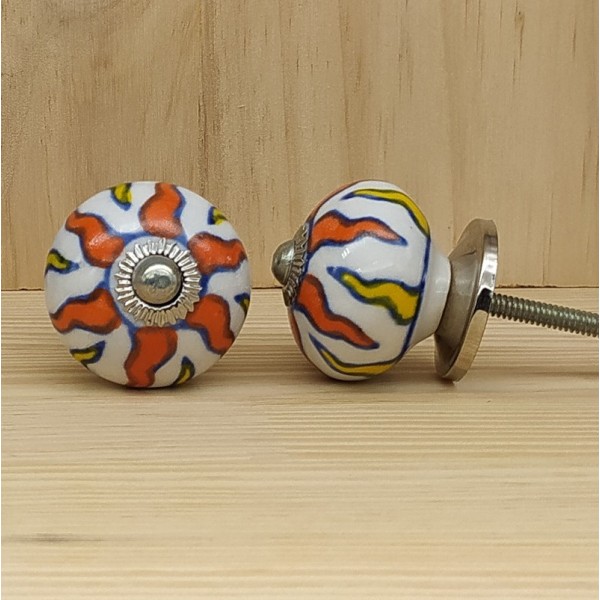 Boutons de meuble en céramique artisanale d’Inde