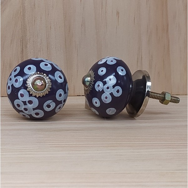 Boutons de meuble en céramique artisanale d’Inde