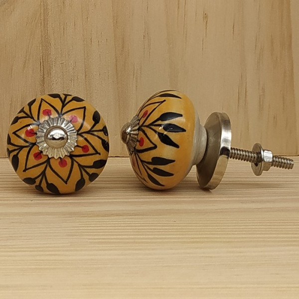 Boutons de meuble en céramique artisanale d’Inde