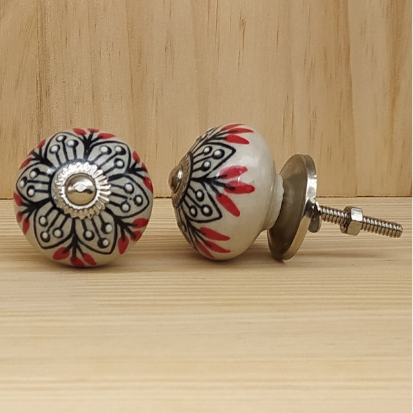 Boutons de meuble en céramique artisanale d’Inde