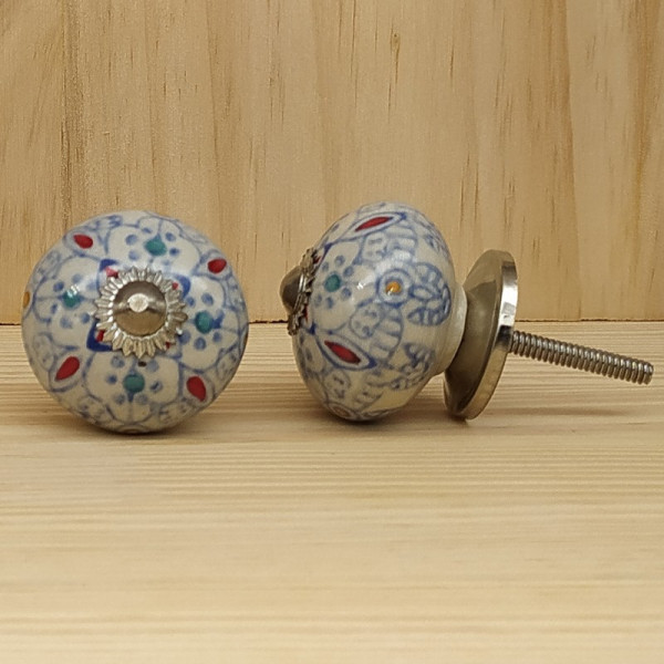 Boutons de meuble en céramique artisanale d’Inde