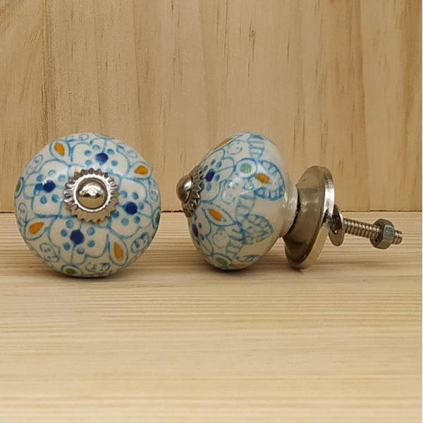 Boutons de meuble en céramique artisanale d’Inde