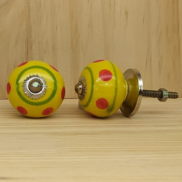 Boutons de meuble en céramique artisanale d’Inde