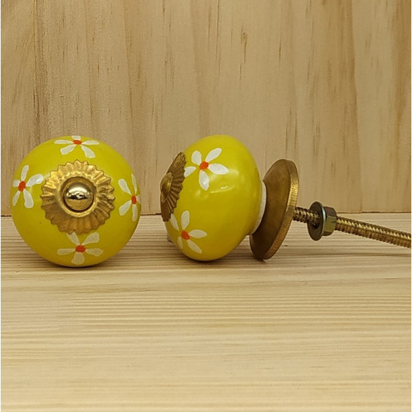 Boutons de meuble en céramique artisanale d’Inde