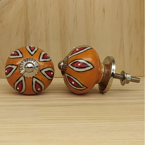 Boutons de meuble en céramique artisanale d’Inde