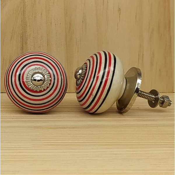 Boutons de meuble en céramique artisanale d’Inde