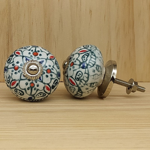 Boutons de meuble en céramique artisanale d’Inde
