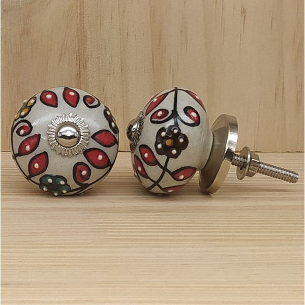 Boutons de meuble en céramique artisanale d’Inde