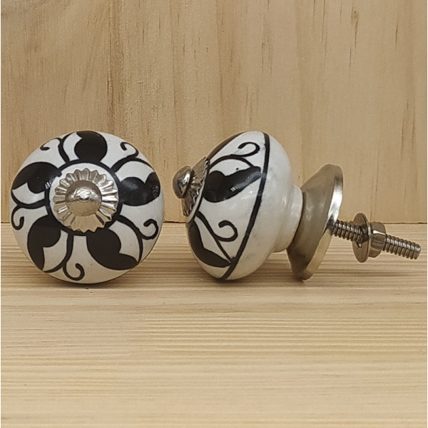 Boutons de meuble en céramique artisanale d’Inde