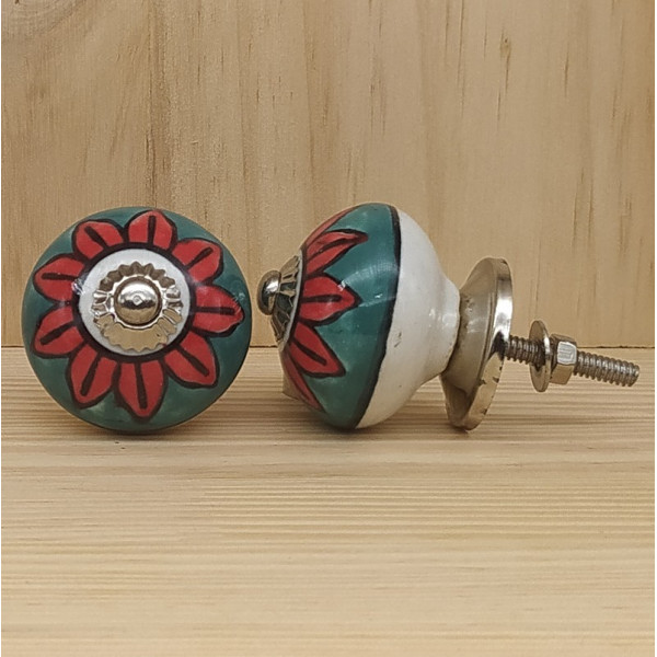 Boutons de meuble en céramique artisanale d’Inde