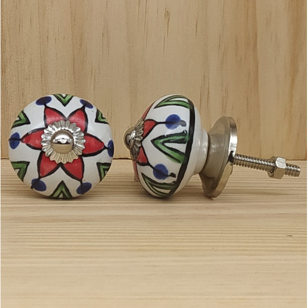 Boutons de meuble en céramique artisanale d’Inde