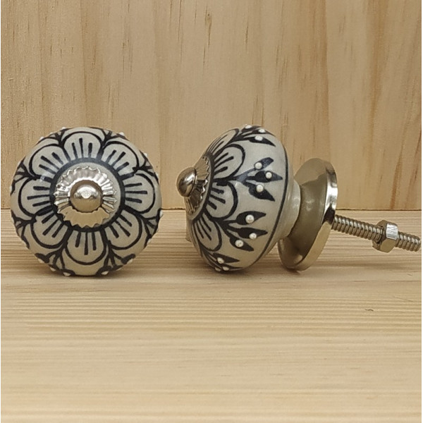 Boutons de meuble en céramique artisanale d’Inde