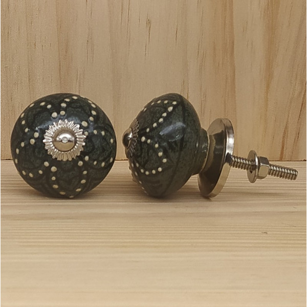 Boutons de meuble en céramique artisanale d’Inde