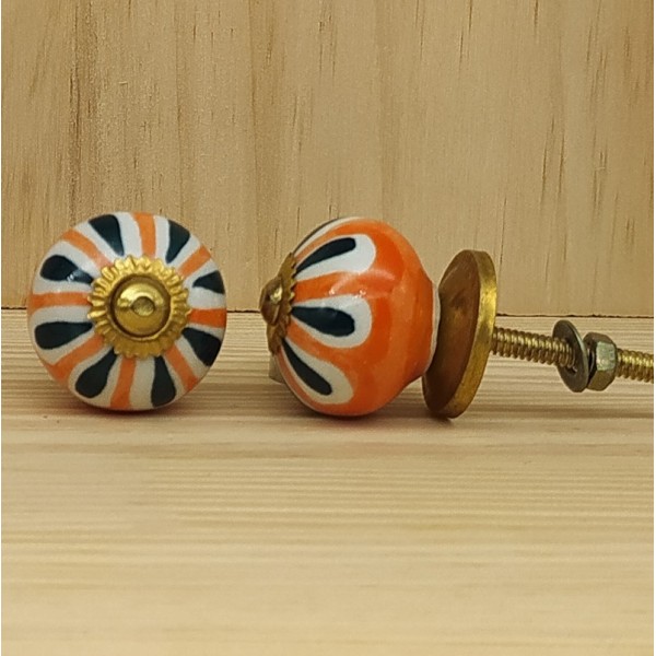 Boutons de meuble en céramique artisanale d’Inde