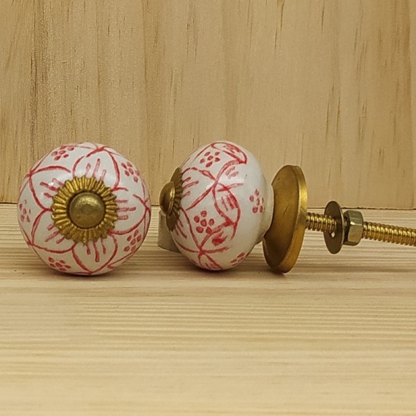 Boutons de meuble en céramique artisanale d’Inde
