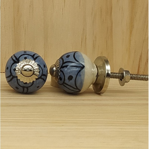 Boutons de meuble en céramique artisanale d’Inde