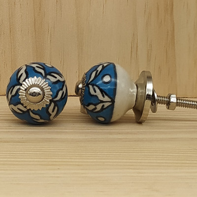 Bouton tiroir céramique coloré style ethnique
Accessoire décoration meuble artisanat indien