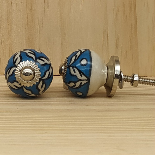 Boutons de meuble en céramique artisanale d’Inde