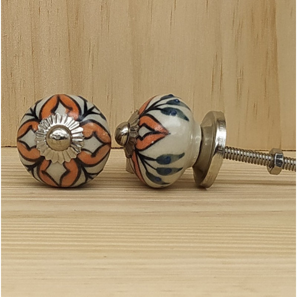 Boutons de meuble en céramique artisanale d’Inde