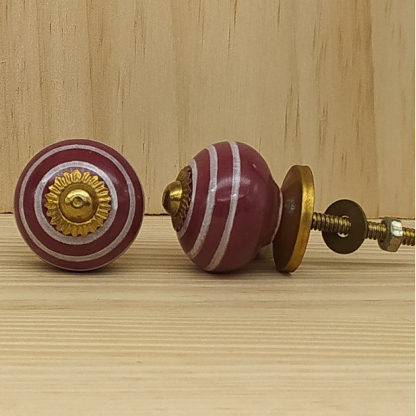 Boutons de meuble en céramique artisanale d’Inde