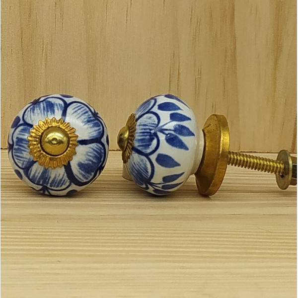 Boutons de meuble en céramique artisanale d’Inde