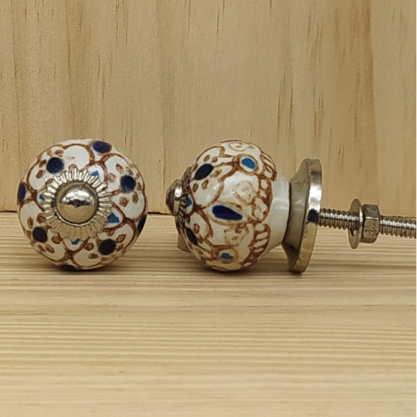 Boutons de meuble en céramique artisanale d’Inde