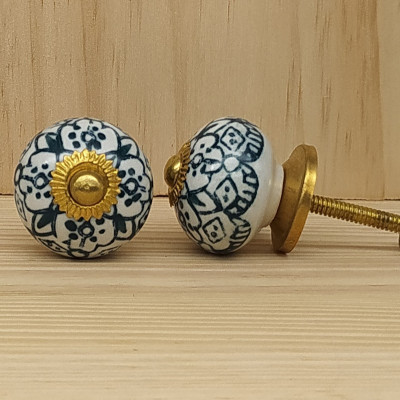 Bouton tiroir céramique coloré style ethnique
Accessoire décoration meuble artisanat indien
