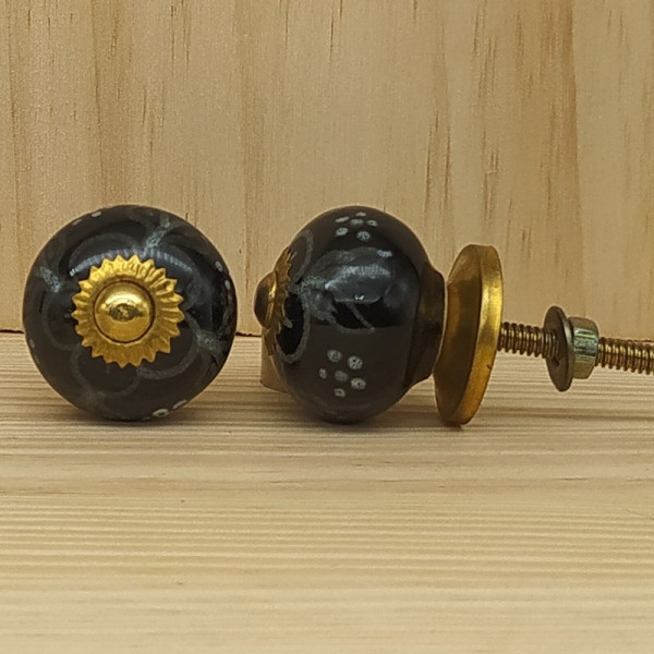 Boutons de meuble en céramique artisanale d’Inde