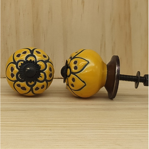 Boutons de meuble en céramique artisanale d’Inde