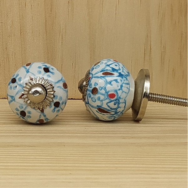 Boutons de meuble en céramique artisanale d’Inde