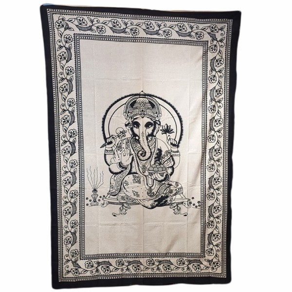 Tenture Ganesh – Textile mural en coton fait en Inde