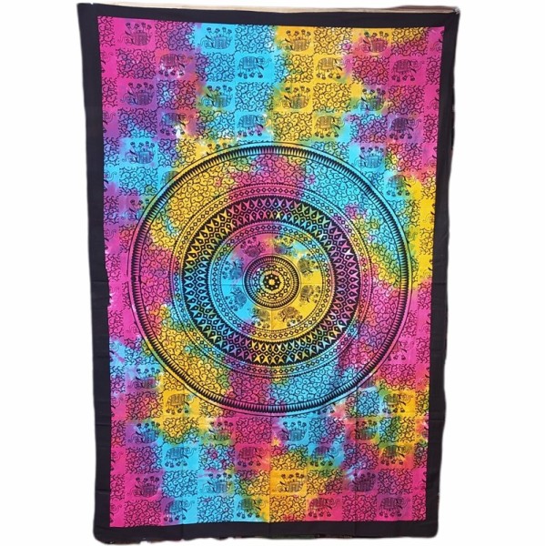 Tenture Mandala – textile mural en coton – Artisanat indien