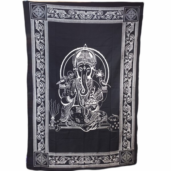 Tenture Ganesh – Textile mural en coton fait en Inde