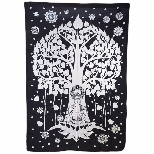 Tenture murale Bouddha– Coton imprimé – Fabrication artisanale d’Inde