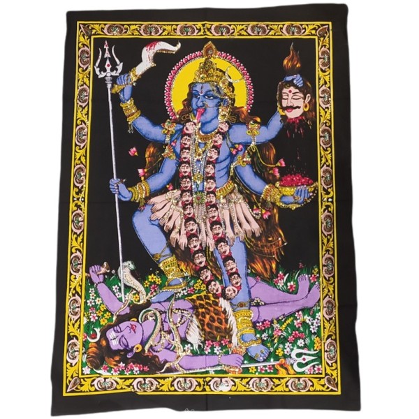 Tenture murale coton Kali – Artisanat indien