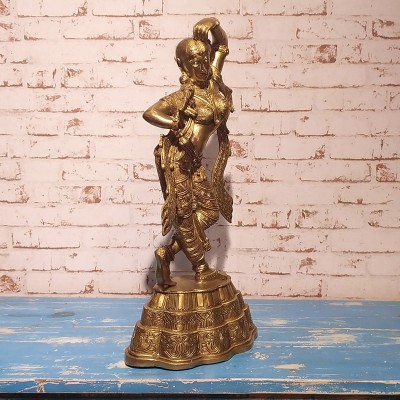 Statue Apsara en bronze indien artisanat d’art