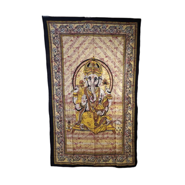 Tenture Ganesh – Textile mural en coton fait en Inde