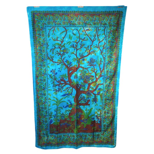 Tenture arbre de Vie – Textile mural en coton fait en Inde