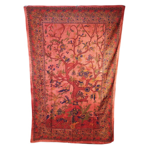 Tenture arbre de Vie – Textile mural en coton fait en Inde