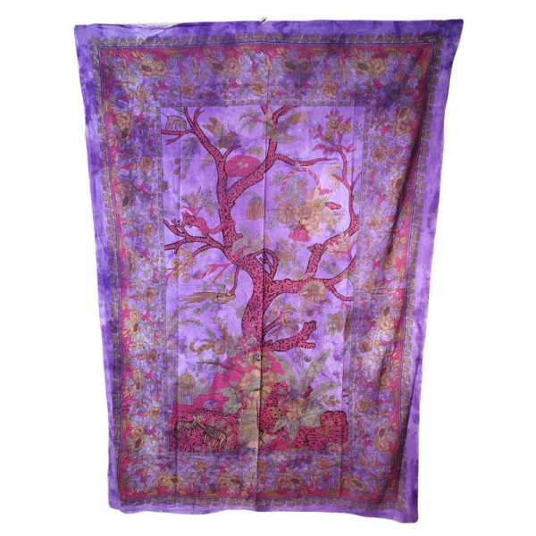 Tenture arbre de Vie – Textile mural en coton fait en Inde