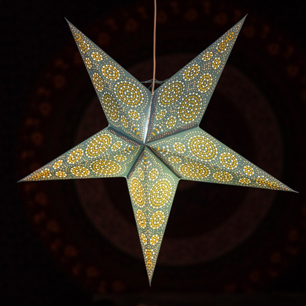 Suspension Étoile en Papier Ajouré Fait Main en Inde – Une Décoration Bohème et Poétique