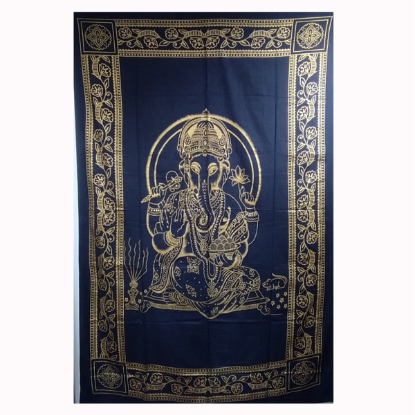 Tenture Ganesh – Textile mural en coton fait en Inde