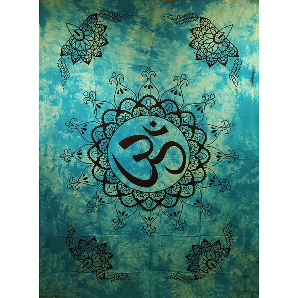 Tenture Aum ou Om – textile mural en Coton – Fabrication artisanale en Inde