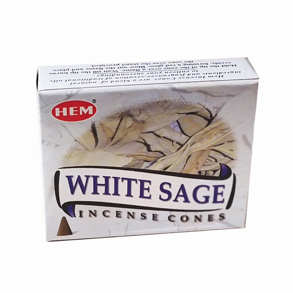 Encens Indien Sauge Blanche en Cônes – Encens Artisanal de l’Inde