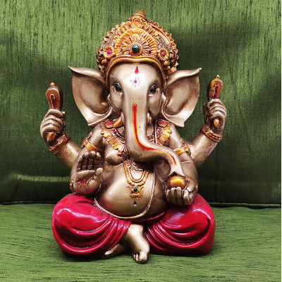 Statue de Ganesh en résine artisanale fabriquée en Inde