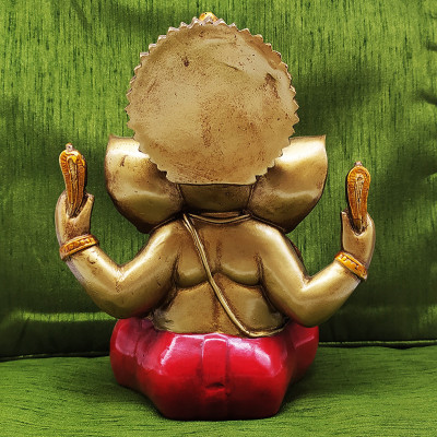 Statue de Ganesh en résine artisanale fabriquée en Inde
